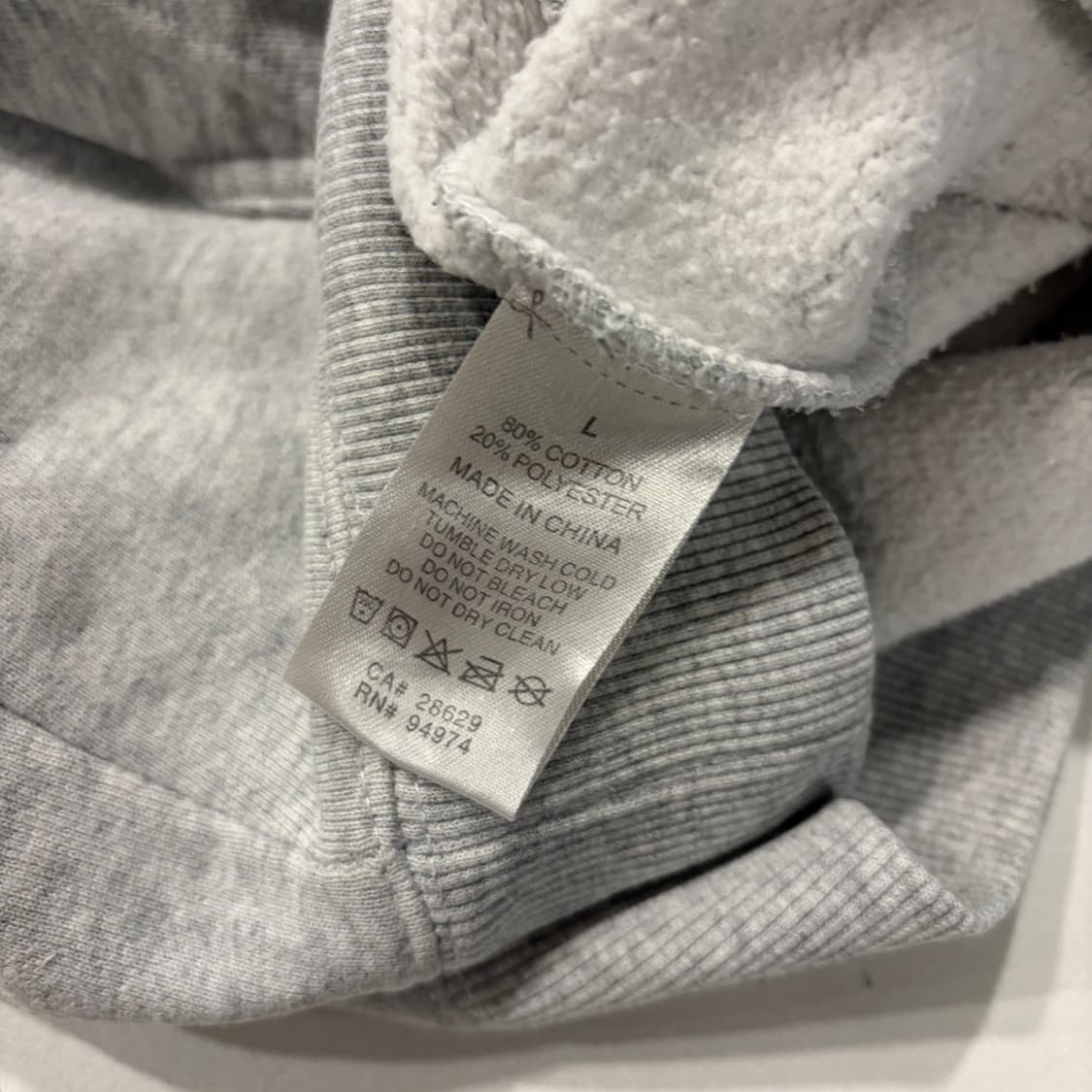 [L] 스투시 다이스 백 프린트 후드티 회색 C519 상품이미지8