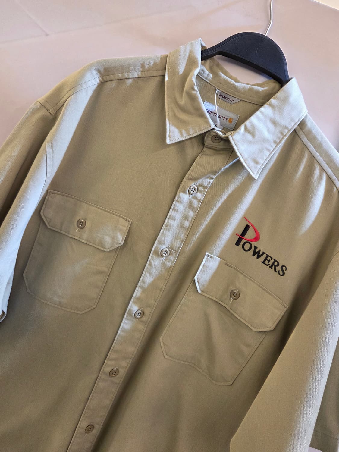 CARHARTT 칼하트 베이지 반팔셔츠 상품이미지1