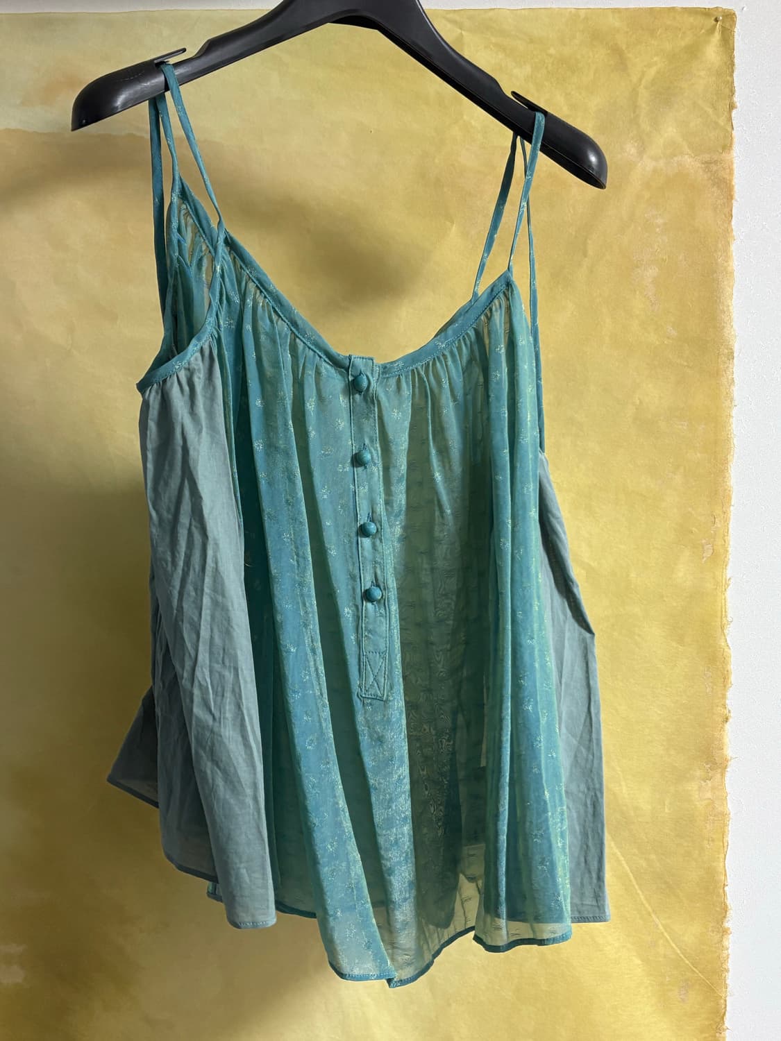 Salty pebble 투톤 자카드 슬리브리스 블루 상품이미지8