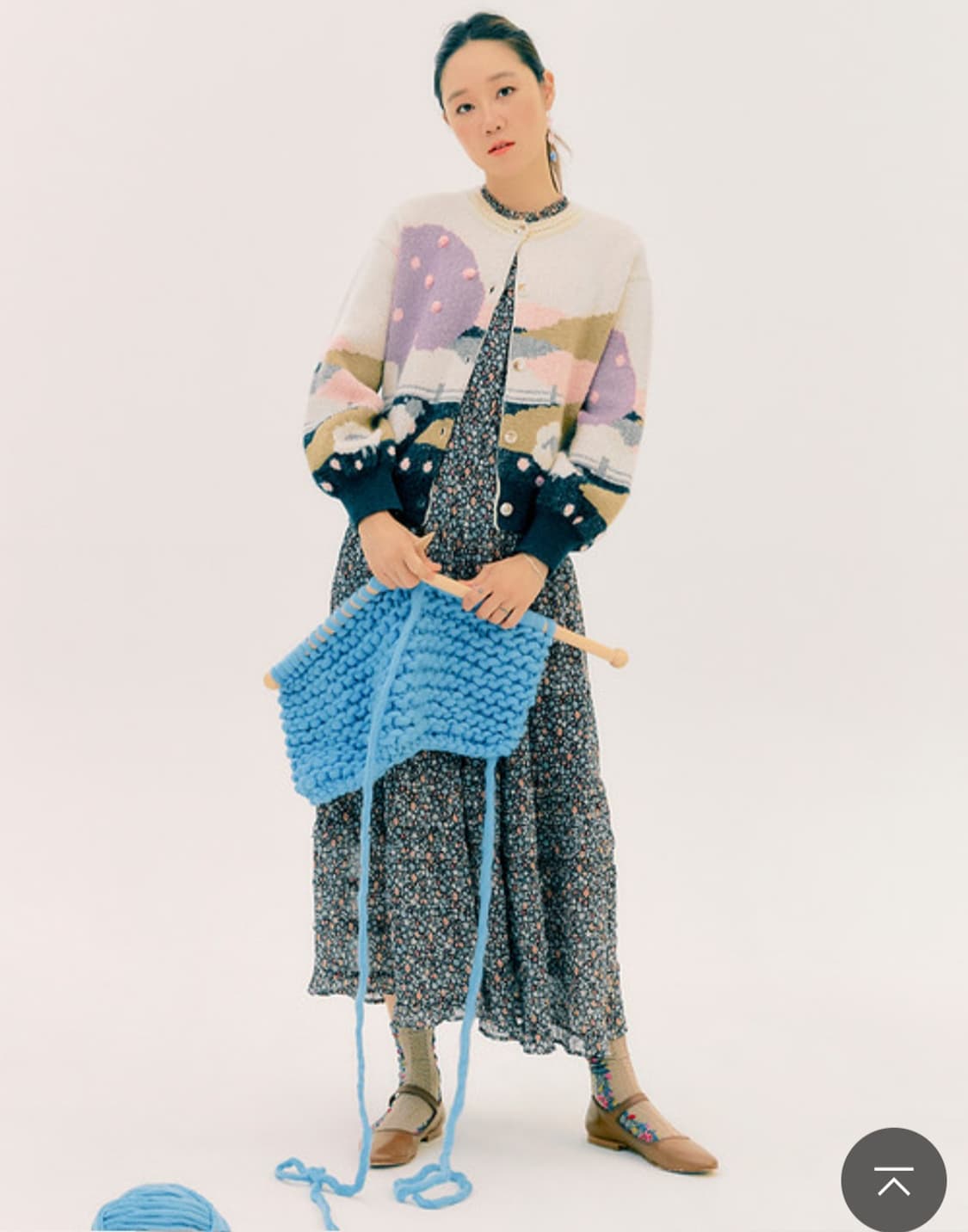 써스데이아일랜드 잔꽃 패턴 롱원피스 M사이즈 상품이미지6