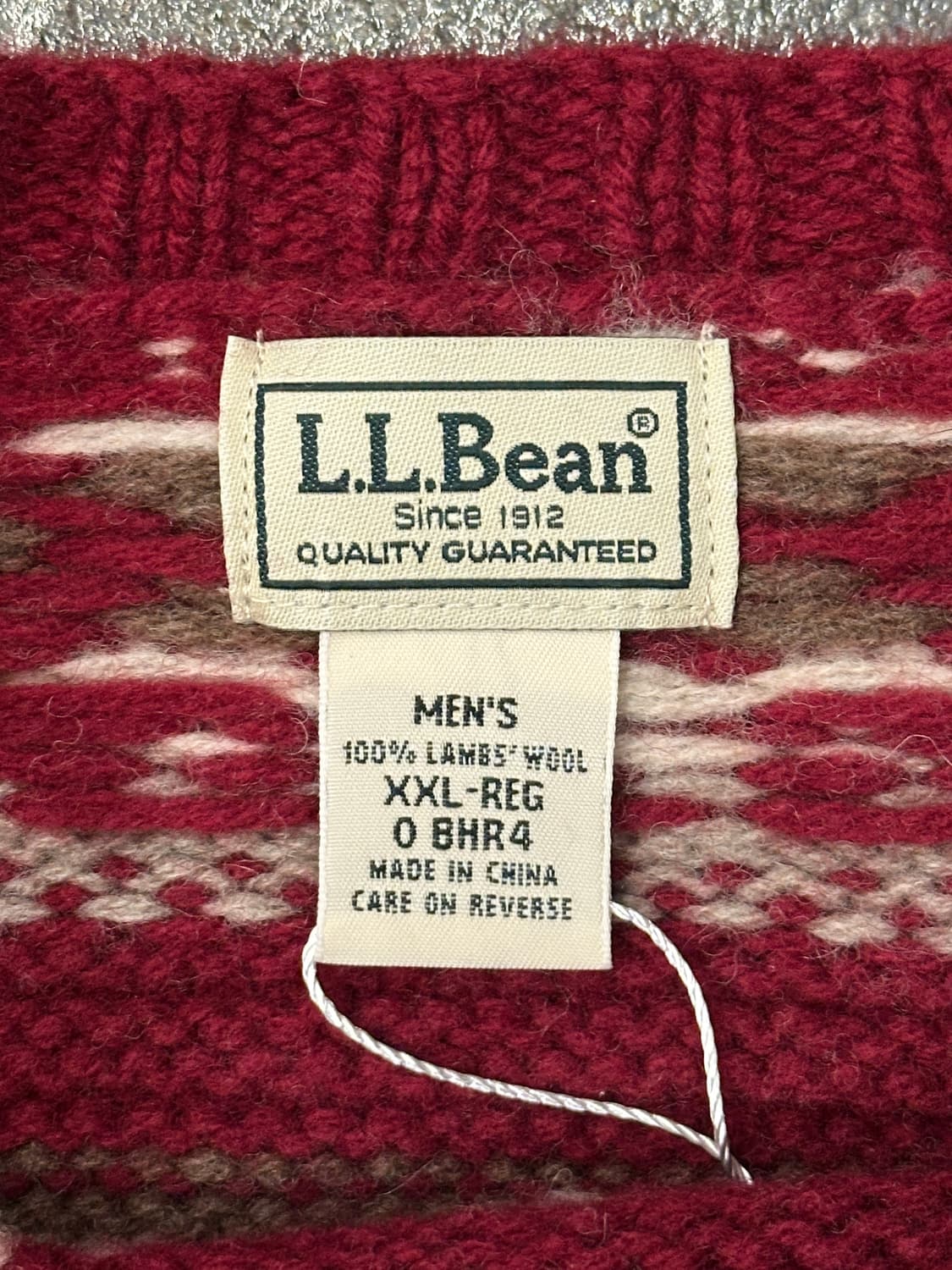 L.L.Bean 엘엘빈 램스울 크리스마스 패턴 니트 XXL 상품이미지4