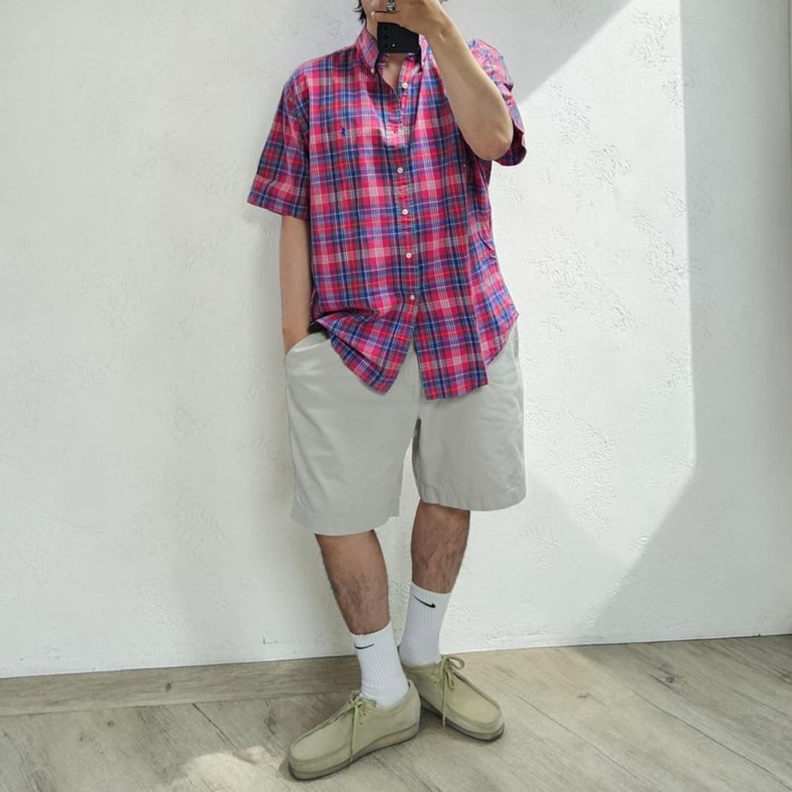 폴로 랄프로렌 체크 반팔 셔츠 L M0351 상품이미지1