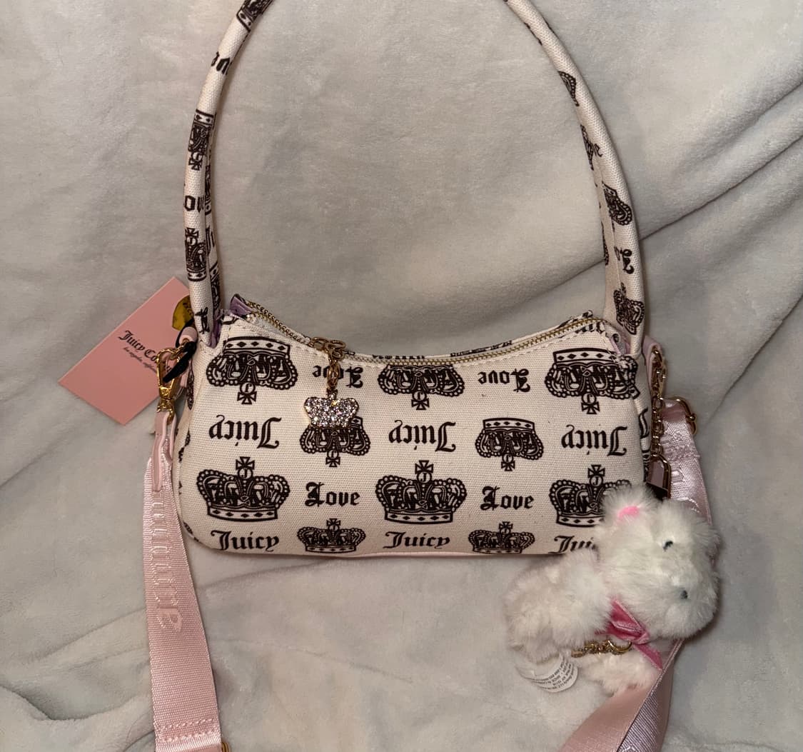 쥬시꾸뛰르 미니 숄더백 가방 베이비베어 아이보리 베메클 갸루 크로스백 상품이미지1