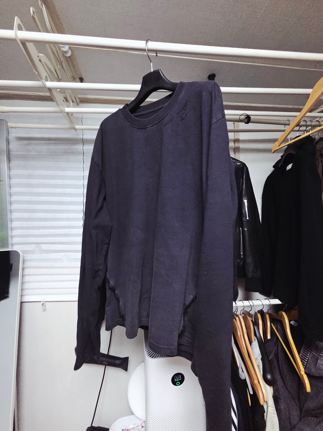 비엘알 BLR 디스트로이드 롱슬리브 블랙 S 상품이미지2