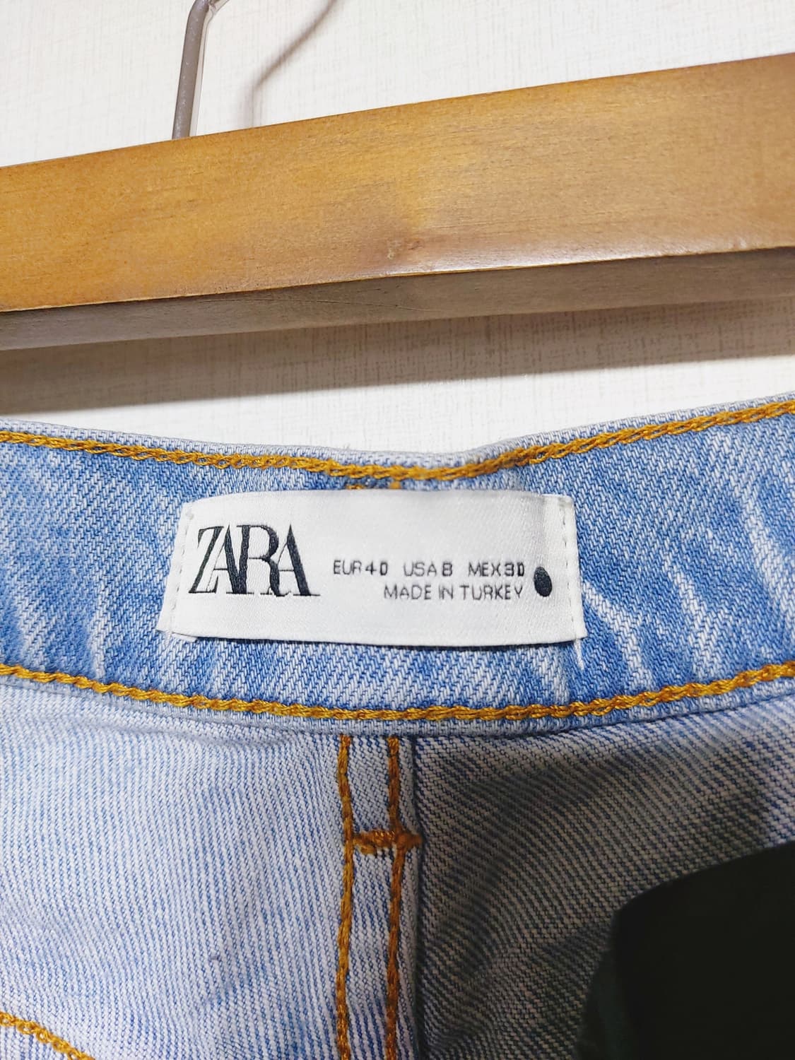 자라 9부 남성데님팬츠 30인치 찢청 상품이미지5