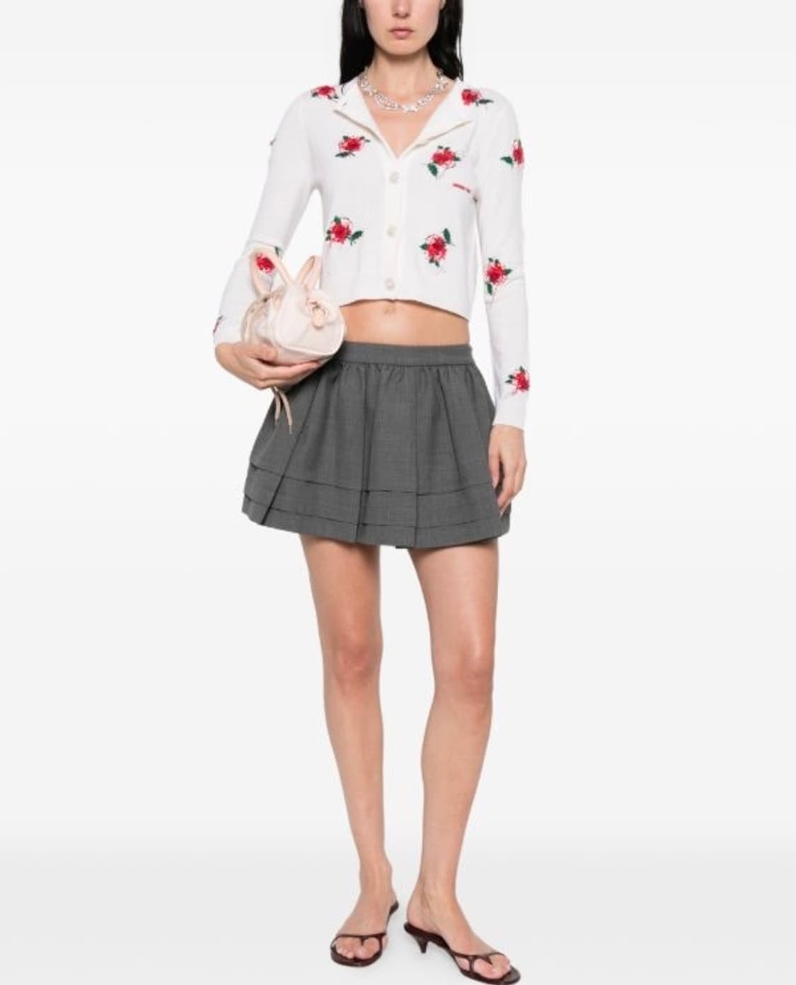 [6]슈슈통 26ss 스레드워크 플로럴 가디건/화이트 상품이미지8