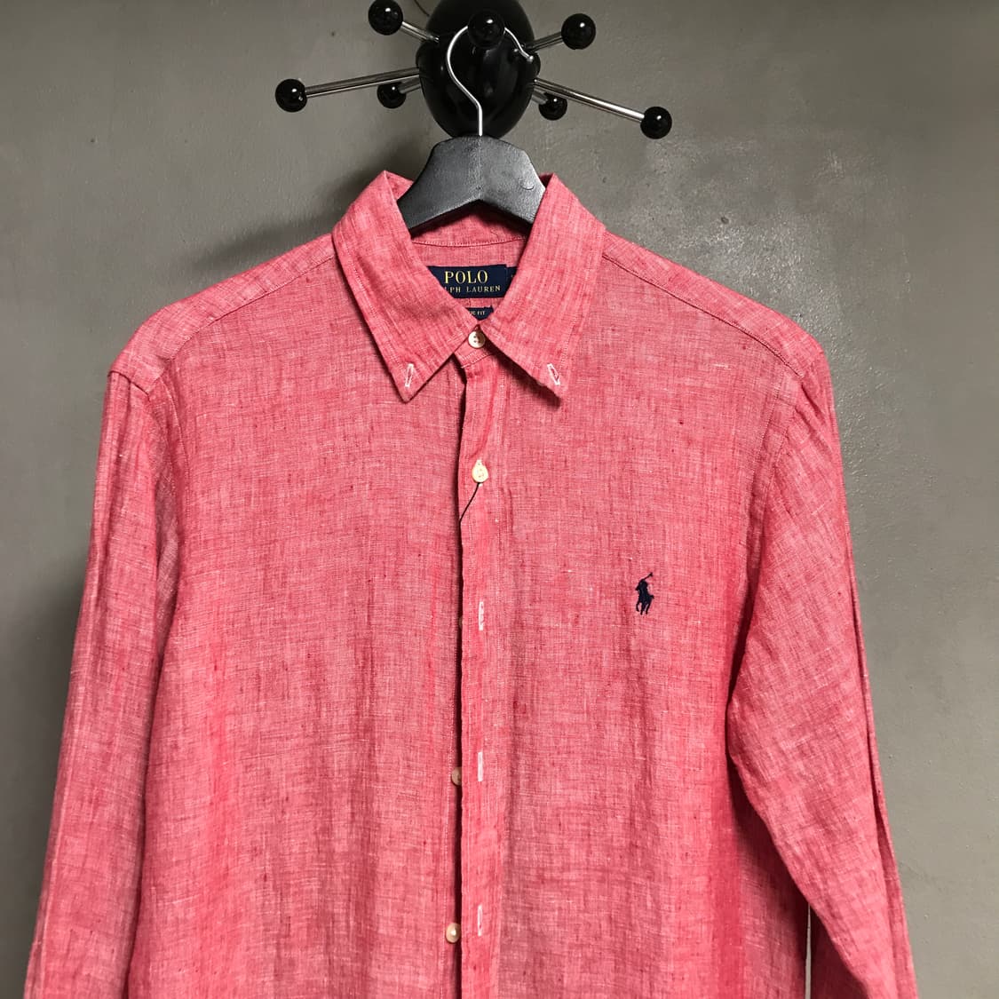 폴로 랄프로렌 린넨 셔츠 레드 S 상품이미지2