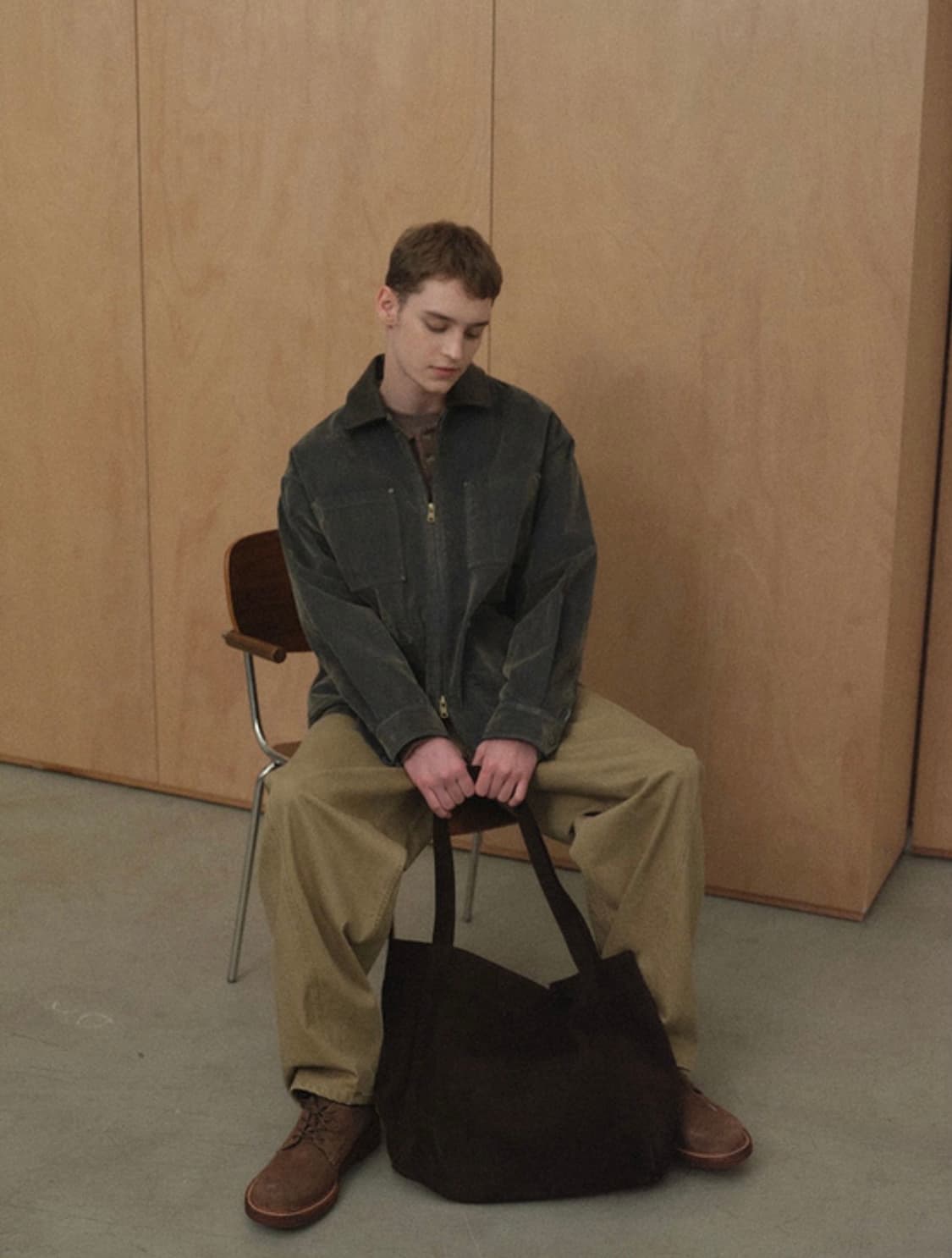 <새상품>스테인 워시 싱글 자켓 프렌치 워크 자켓 상품이미지4