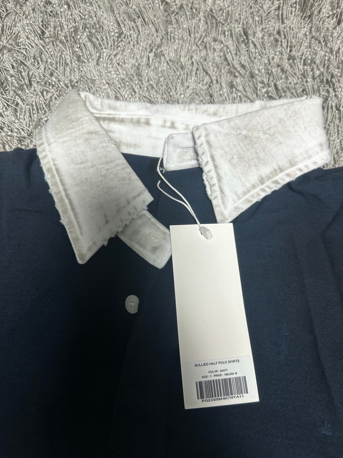 [1] PROJECT G/R 불리드 하프 폴로 네이비 상품이미지4