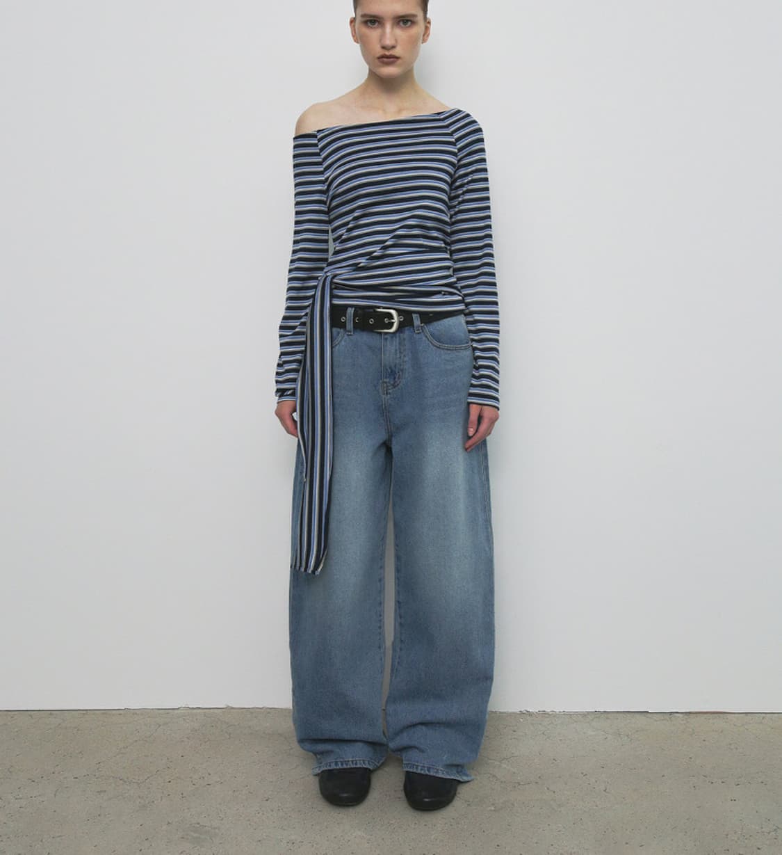 샌드릭 STRAIGHT SNAP BUTTON DENIM PANTS_LIG 상품이미지1