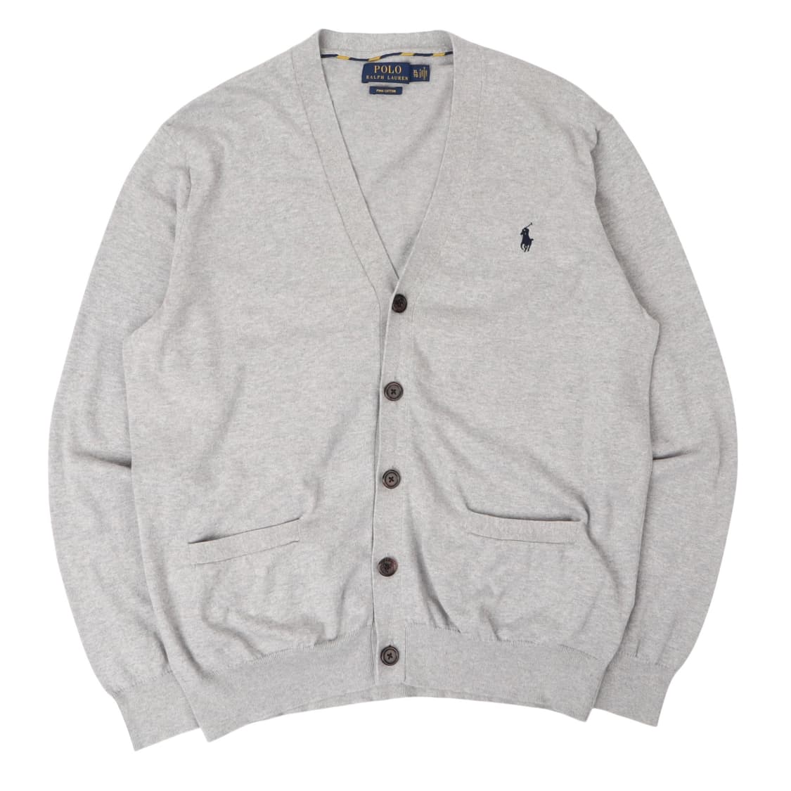 폴로 랄프로렌 라이트 그레이 피마코튼 가디건 상품이미지1