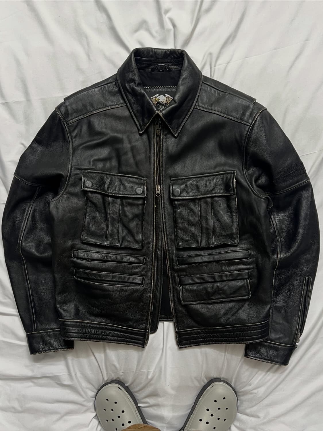 할리데이비슨 멀티포켓 라이더자켓 가죽자켓 상품이미지1