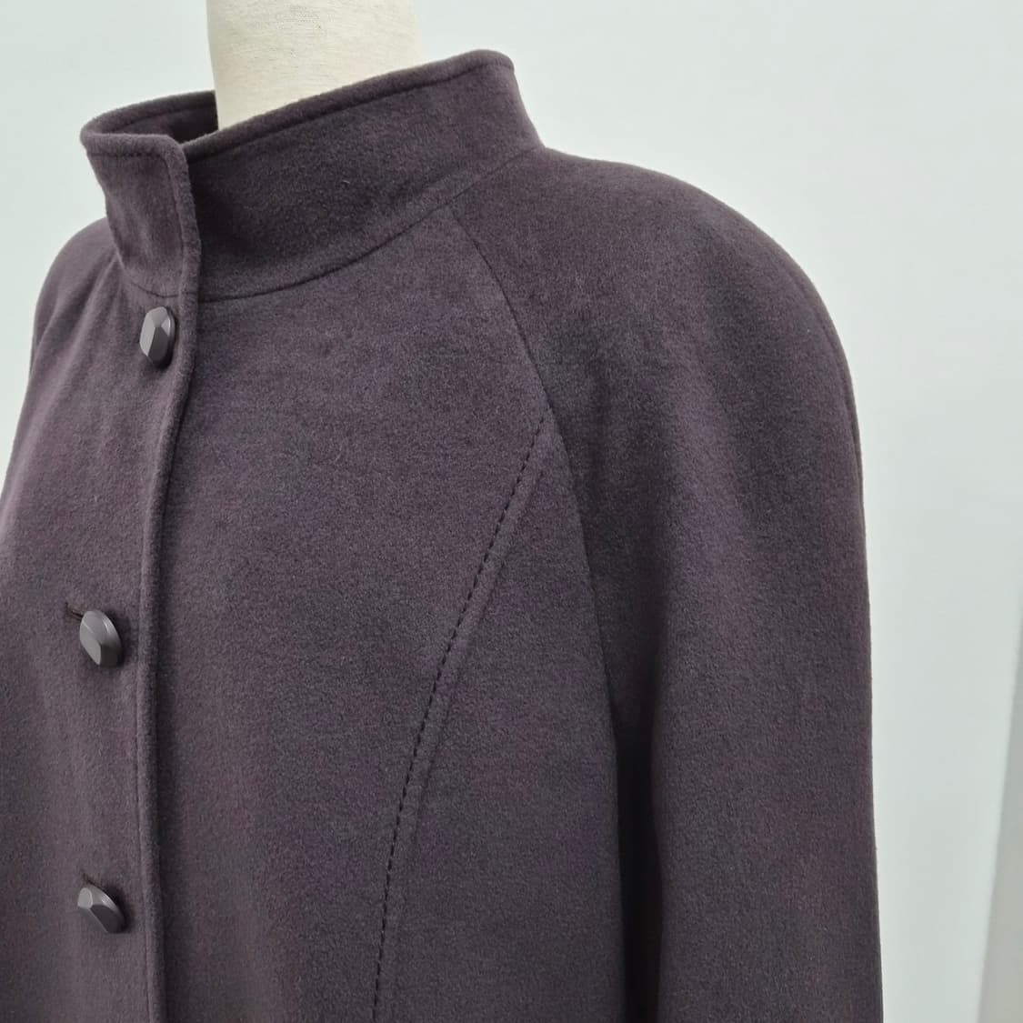 Leilian 캐시미어100 하이넥 클래식 코트 상품이미지6