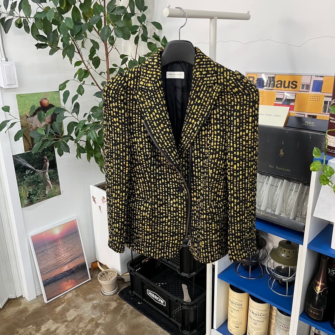 드리스반노튼 숄더퍼프 트위드 자켓 38 상품이미지1