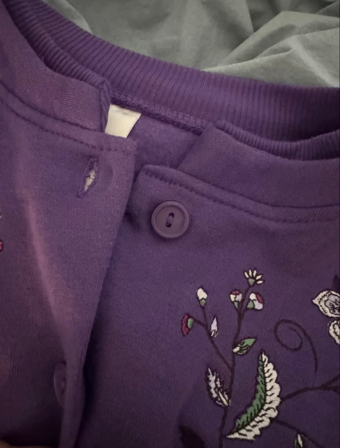 빈티지 퍼플 자수 가디건 상품이미지2