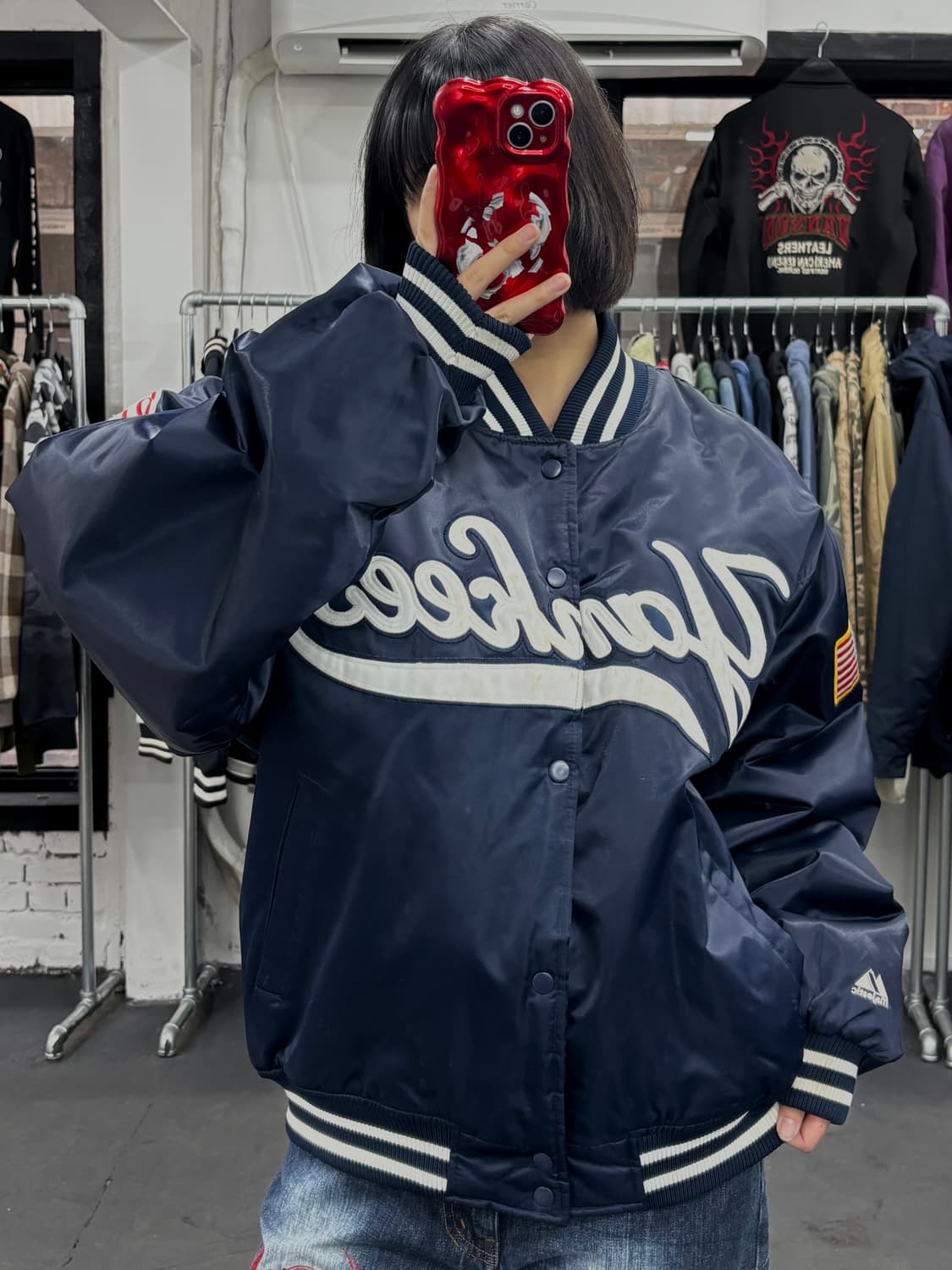 마제스틱 뉴욕 양키스 스타디움 바시티 자켓 상품이미지4