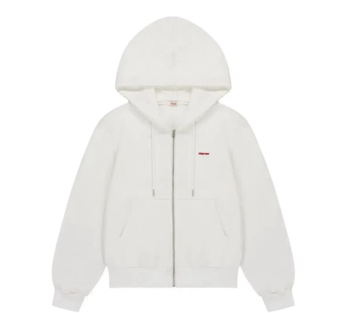 오모모 omomo 릴리 후드집업 화이트 판매 상품이미지1