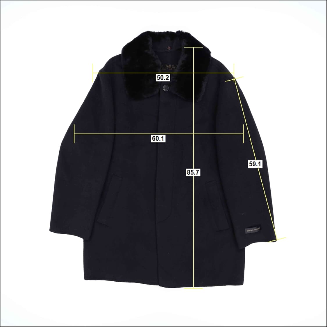 [100] 발망 아카이브 핸드메이드 캐시미어 코트 N7047 상품이미지8