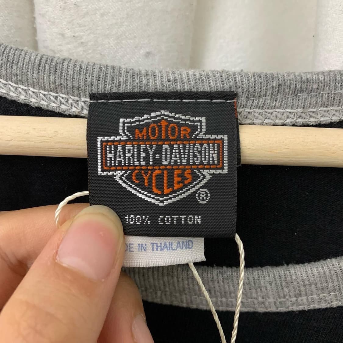 할리데이빈슨 블랙 빅프린팅 슬리브리스 상품이미지6