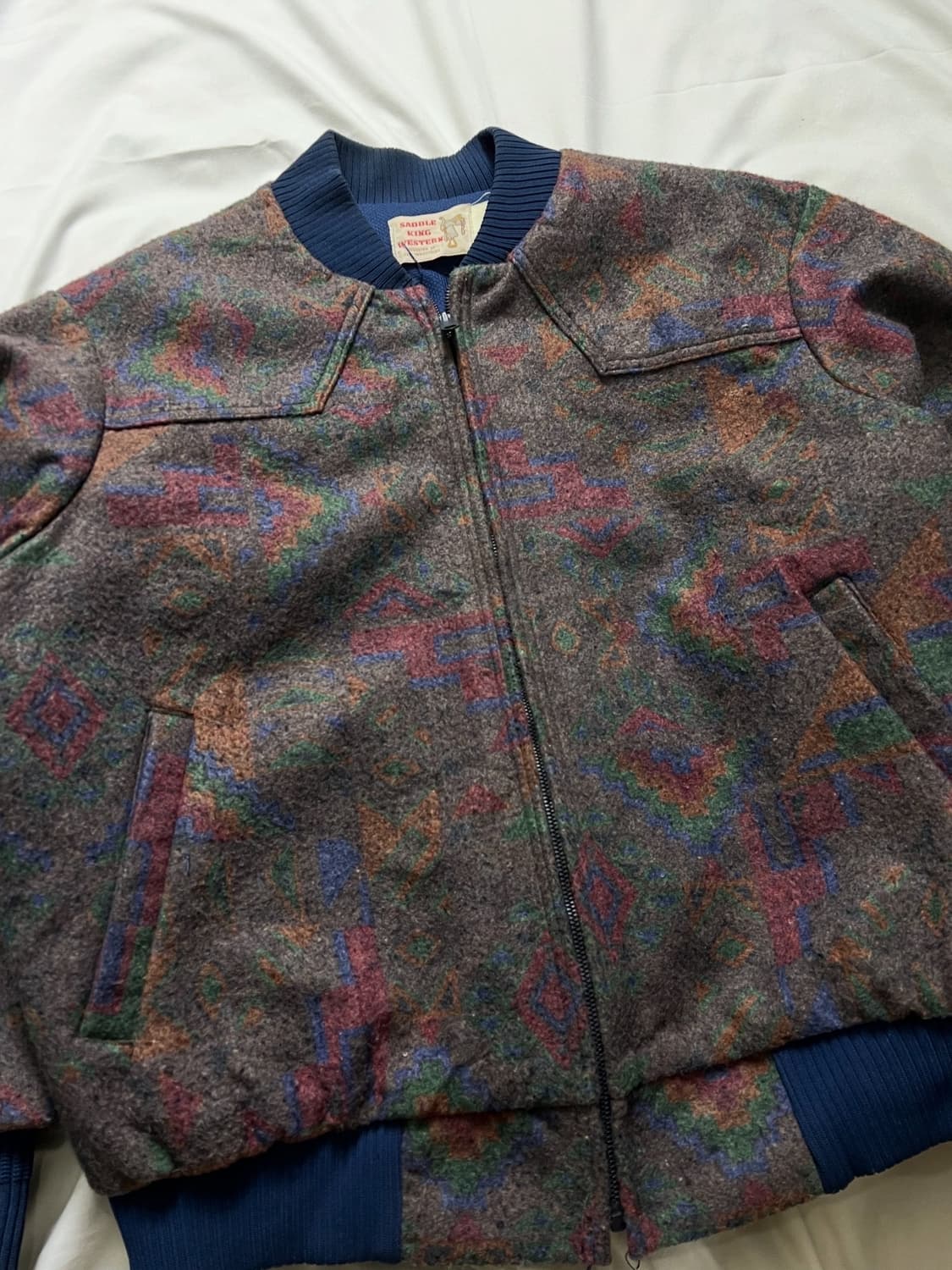 90s Saddle King 웨스턴 아즈텍 자켓 상품이미지8