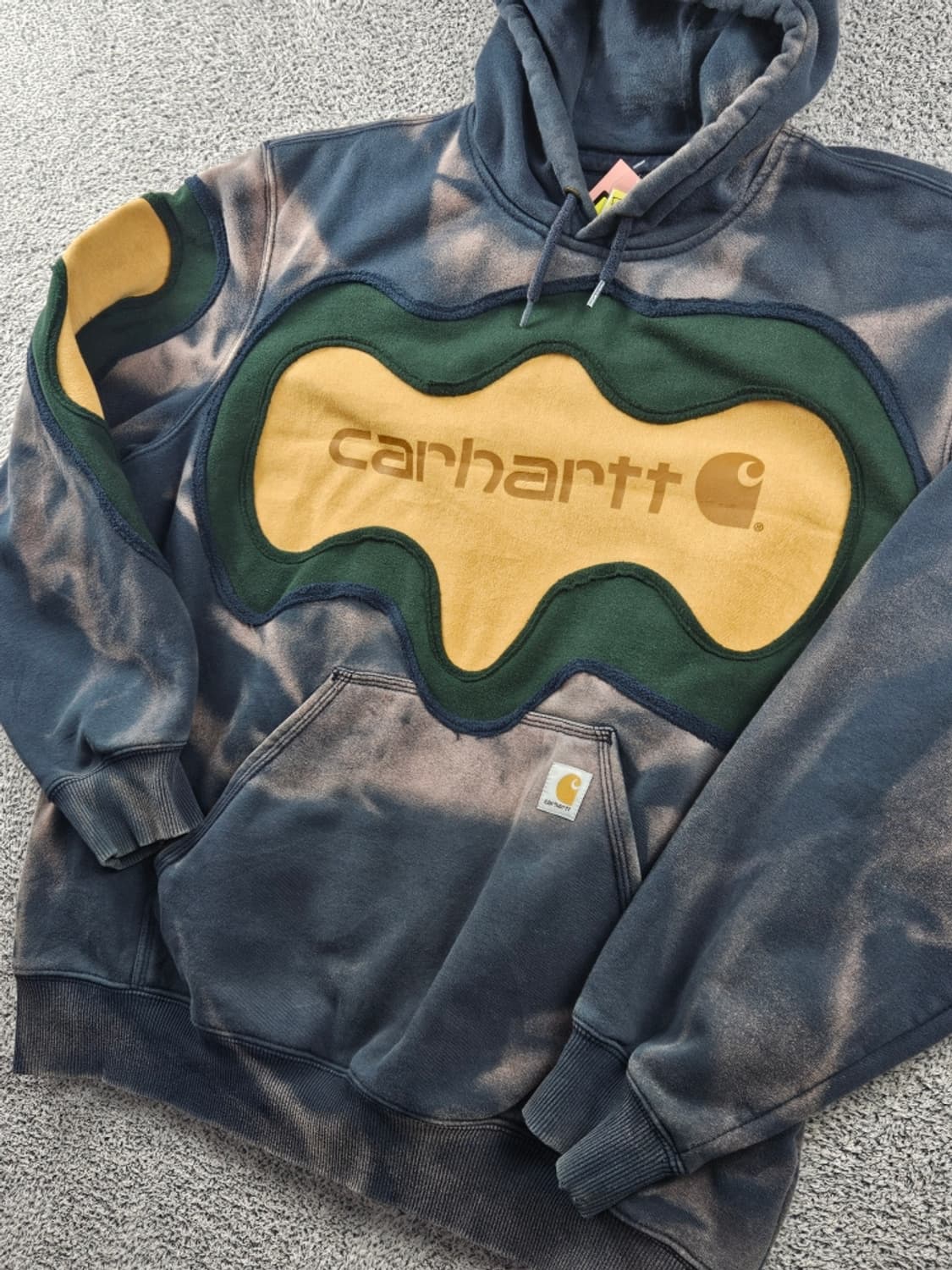 칼하트 아플리케 다잉워시드 커스텀 후드 티셔츠 ( 2XL )/ 10688 상품이미지6