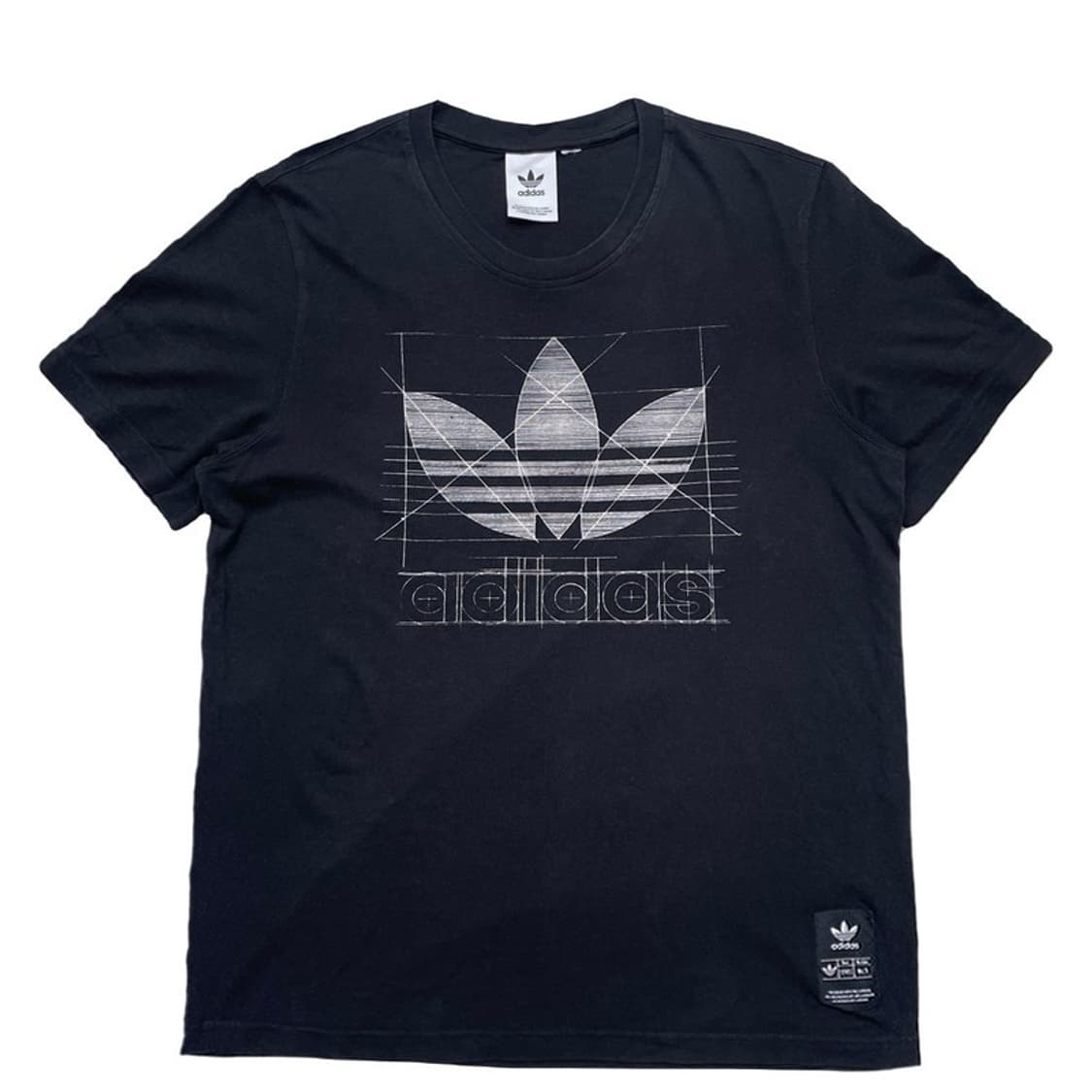ADIDAS 트레포일 반팔티 블랙 XL 상품이미지1