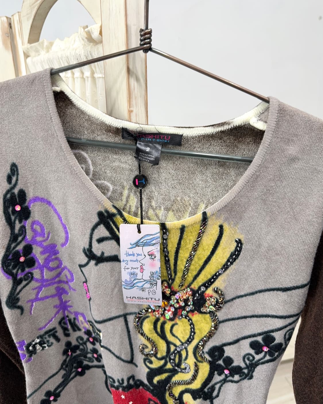 Kashitu y2k graphic knit long sleeve 상품이미지2