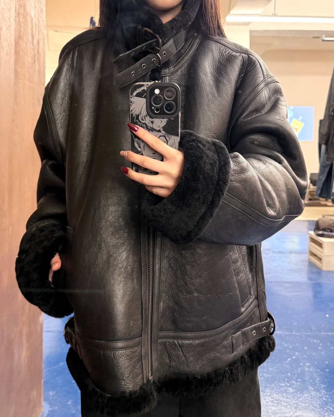 B-3 양가죽 양털 무스탕 상품이미지1