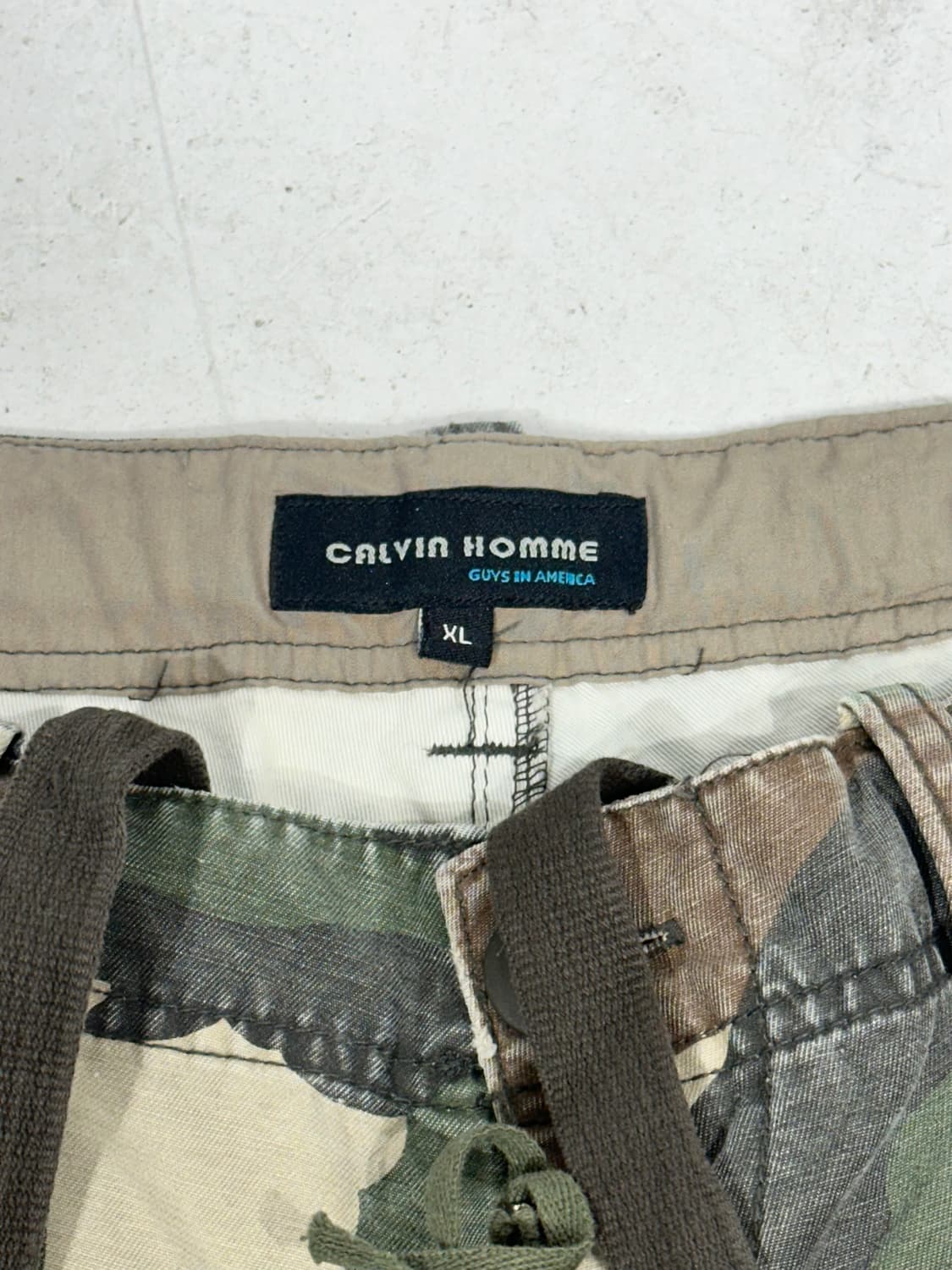 빈티지 calvin 밀리터리 카모 버뮤다 하프 팬츠 카고 반바지 XL 상품이미지7