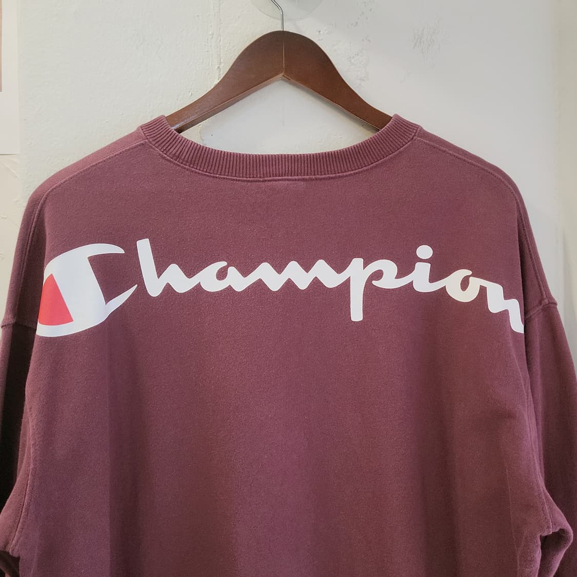 챔피온 버건디 백로고 맨투맨 M사이즈 상품이미지7