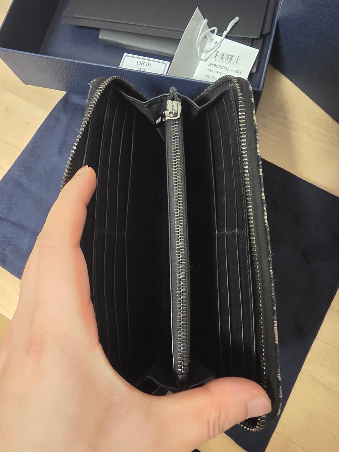 [풀구성] 디올 오블리크 지퍼 장지갑 베이지 지퍼돌이 상품이미지6