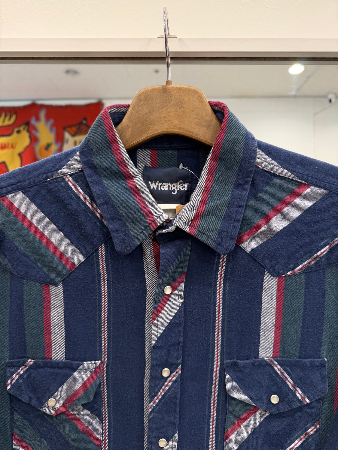 90s Wrangler 랭글러 스트라이프 웨스턴 셔츠 상품이미지3