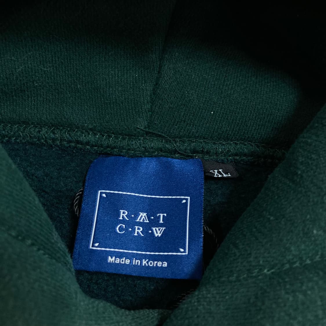 로맨틱크라운 빅로고 그린 후드티 상품이미지3