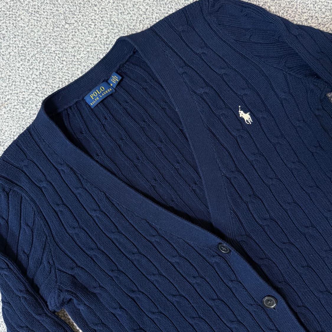 [아울렛 정품] 폴로 랄프로렌 꽈배기 니트 가디건 M 상품이미지2