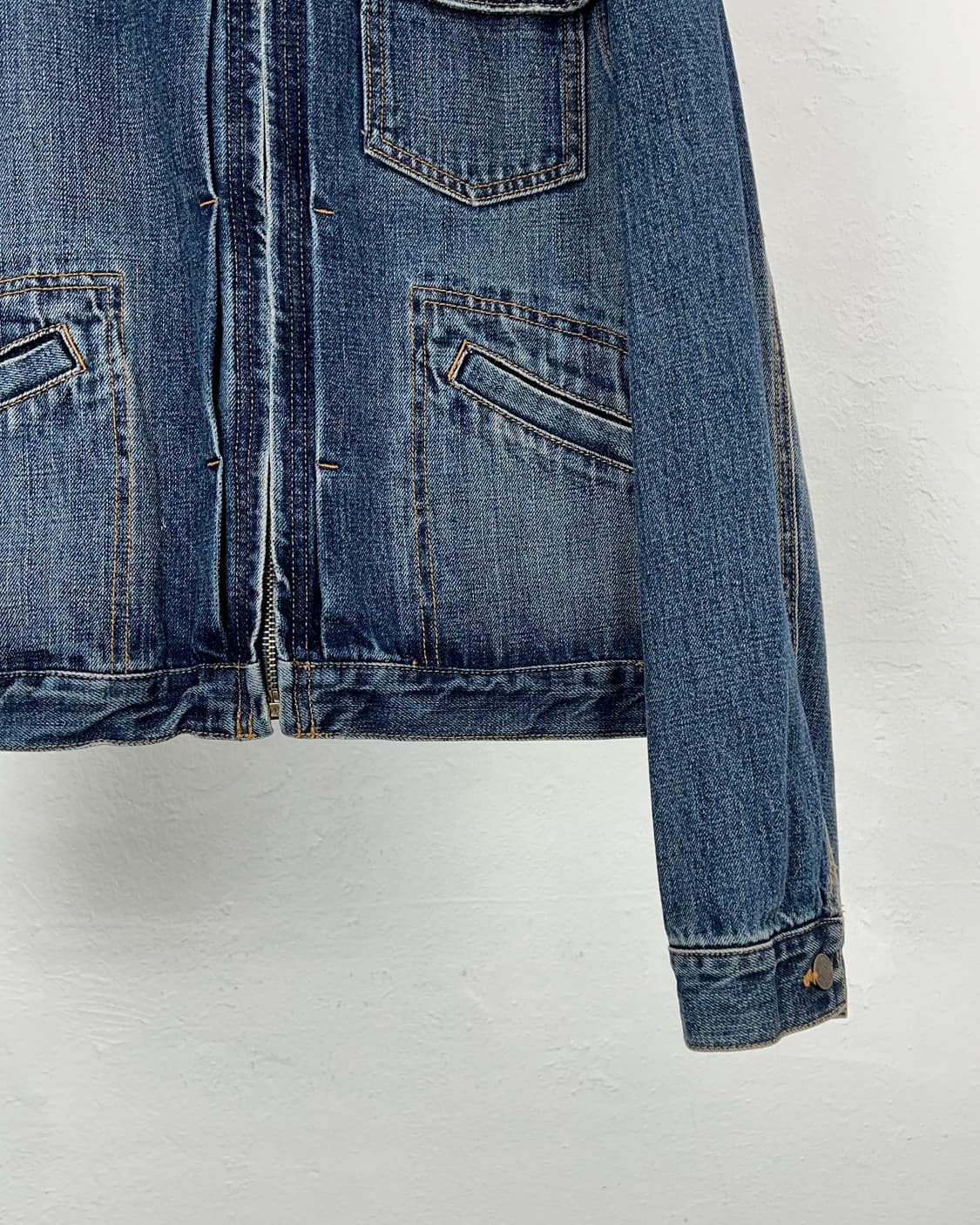 로렌 진스 싱글 포켓 데님 집업 자켓 상품이미지5