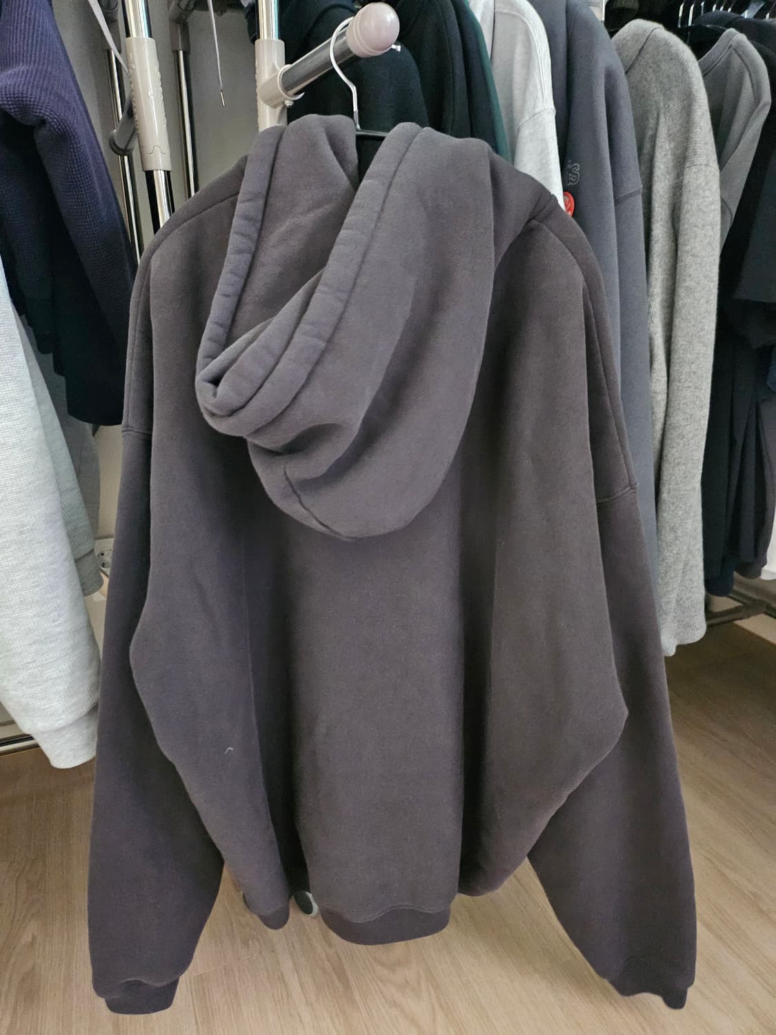 스투시 페이디드 그래픽 집 후드 워시드 블랙 상품이미지6