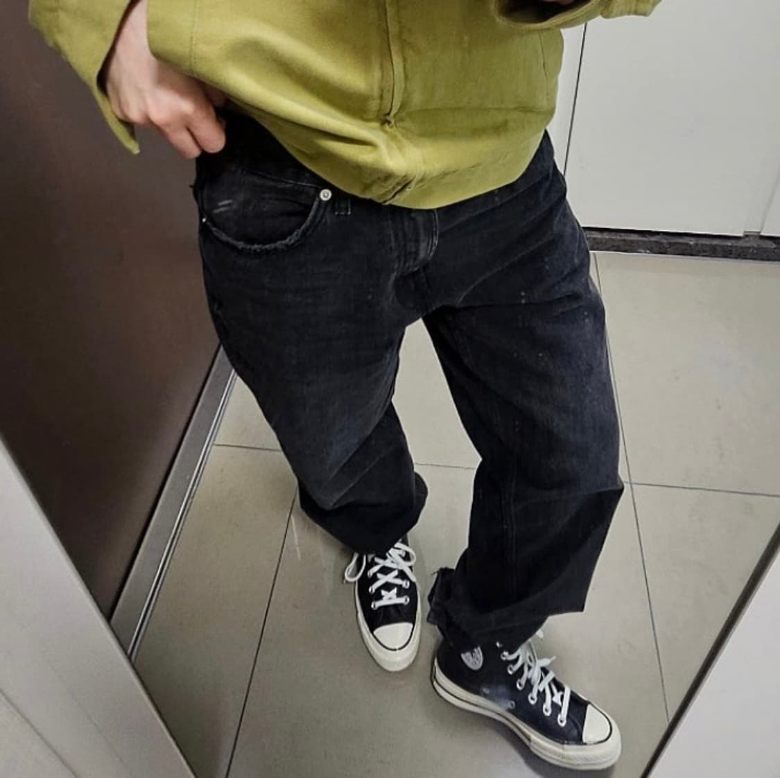 컨버스 척 70 레더 블랙 상품이미지3