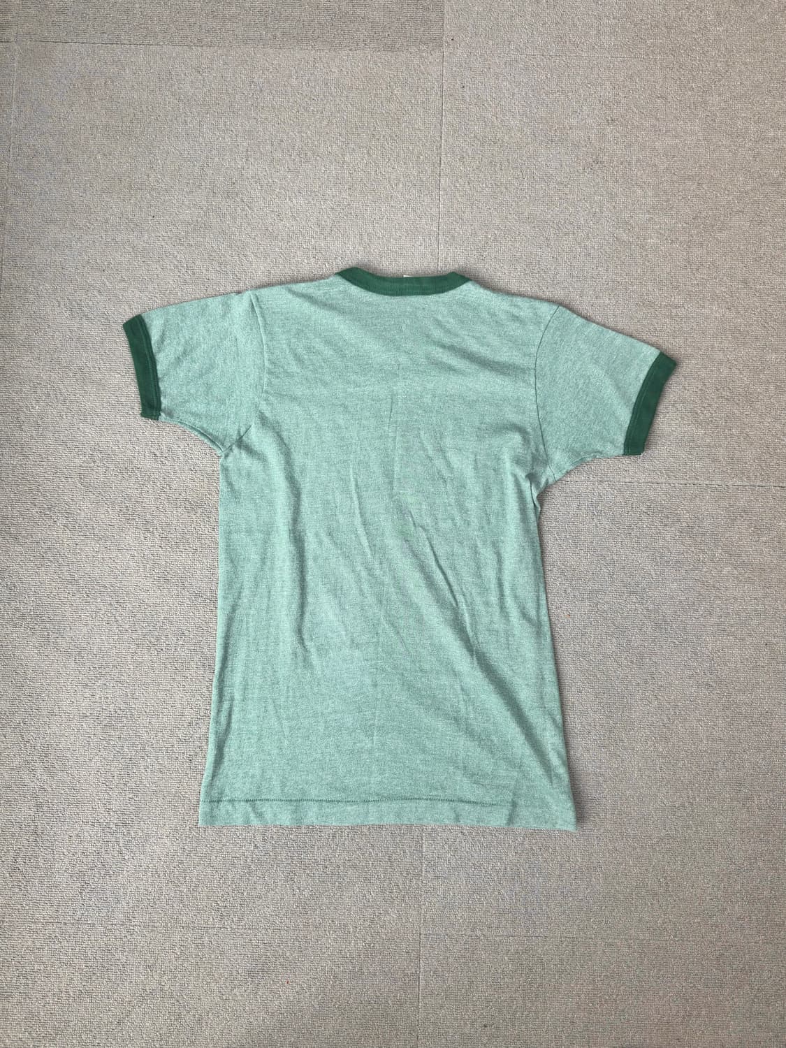 USA 70-80s 싱글스티치 샤롤레 그린 링거 티셔츠 상품이미지5