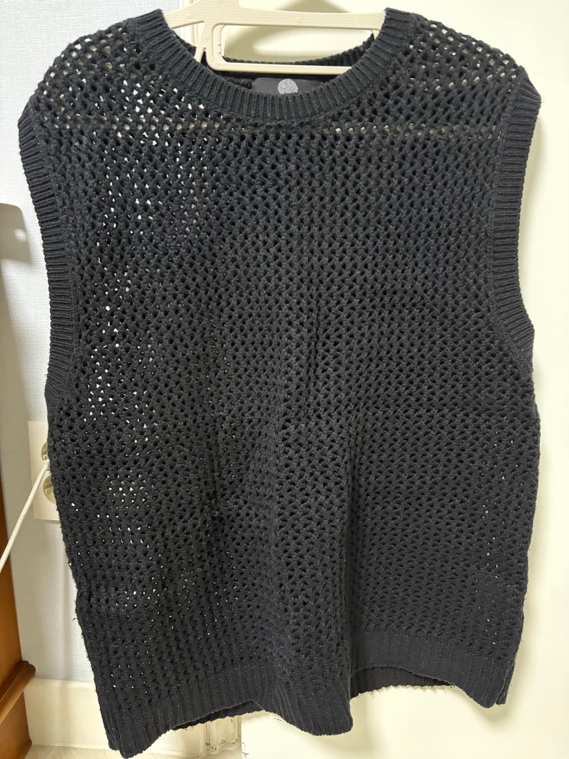 니티드 펀칭 니트 베스트 블랙 M 상품이미지3