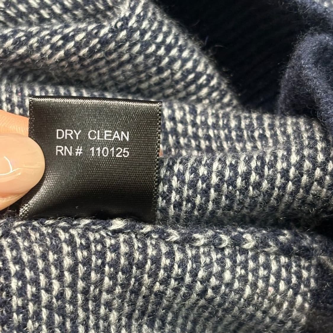 Qi Newyork 캐시미어 100 라운드넥 니트 네이비 M 상품이미지6