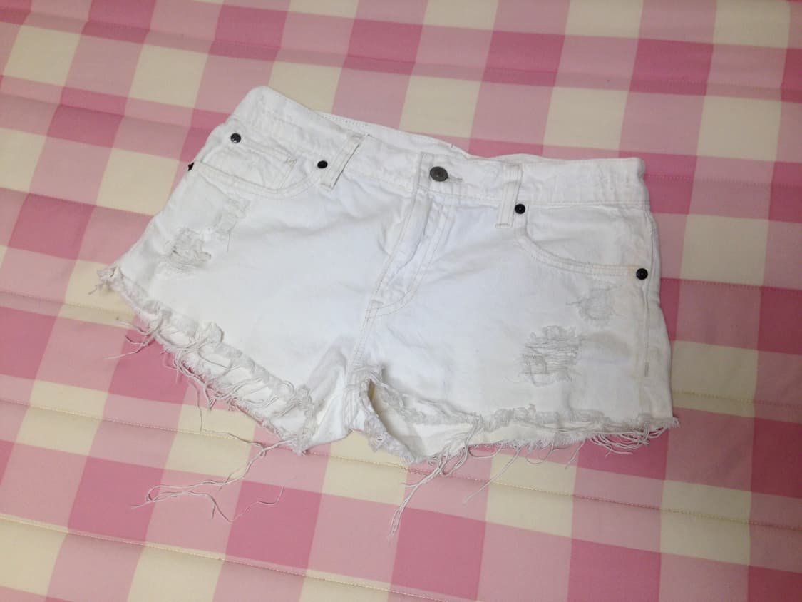 빈티지 화이트 숏팬츠 상품이미지1