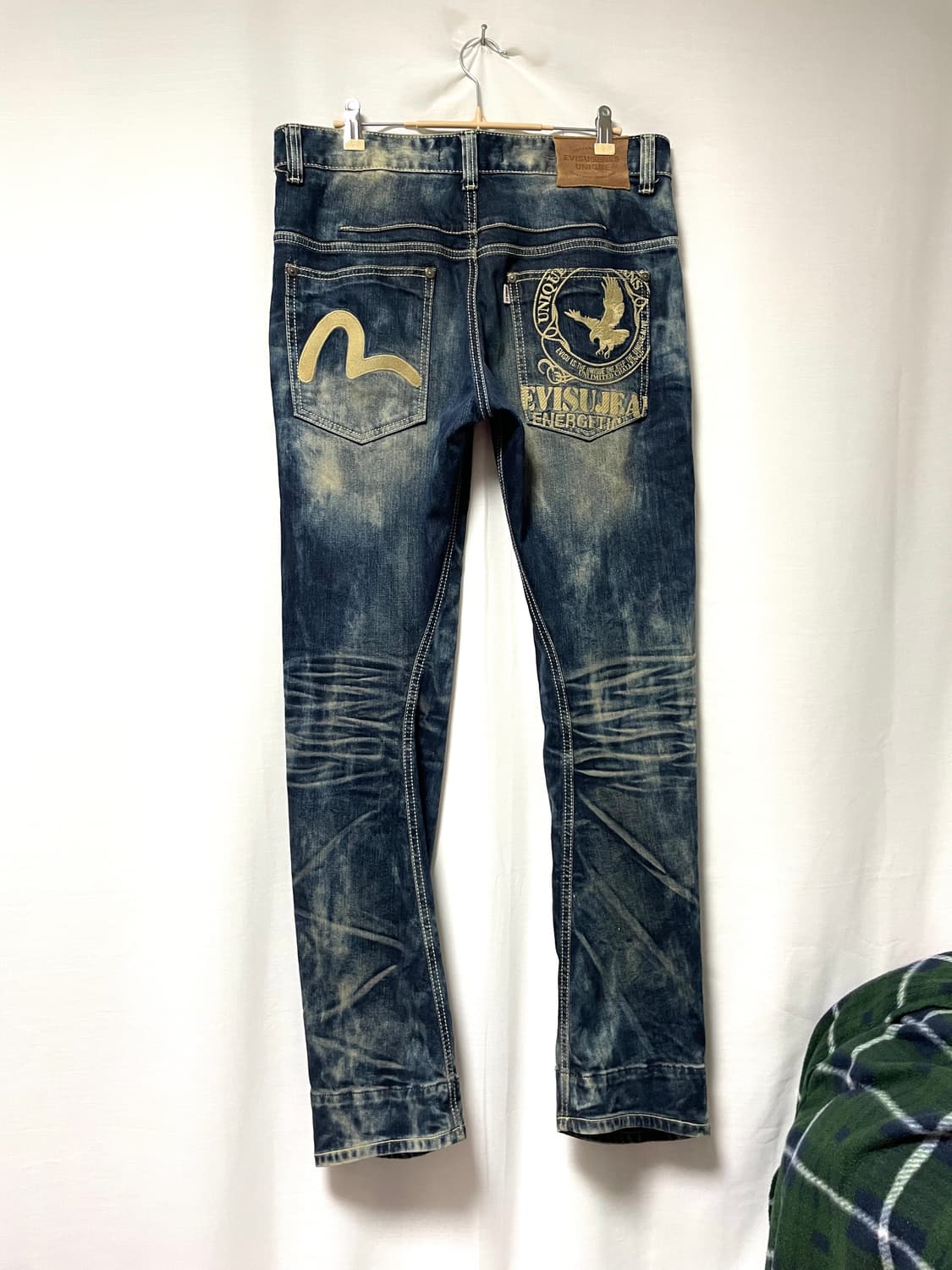 EVISU 에비수 독수리 자수 록 펑크 워싱 데님팬츠 34 상품이미지1