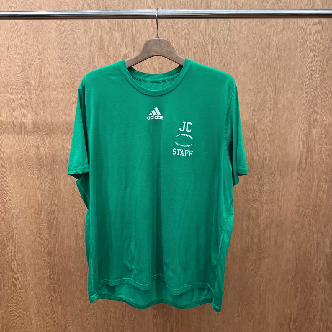 아디다스 반팔 티셔츠 로고 레터링 프린팅 라운드넥 디테일 오버핏 그린 상품이미지2