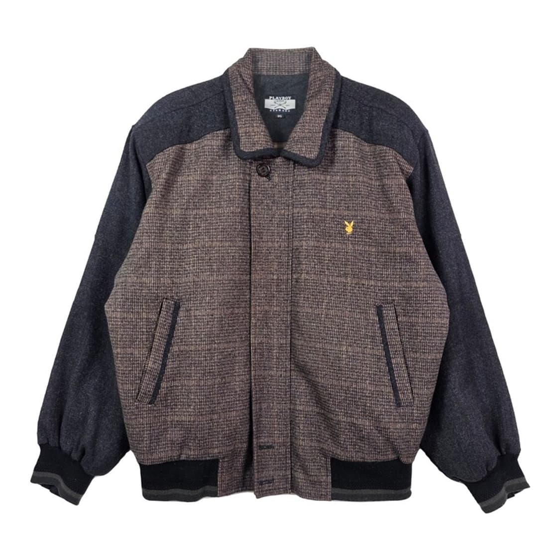 플레이보이 골프 빈티지 울 체크 블루종 자켓 M 상품이미지1