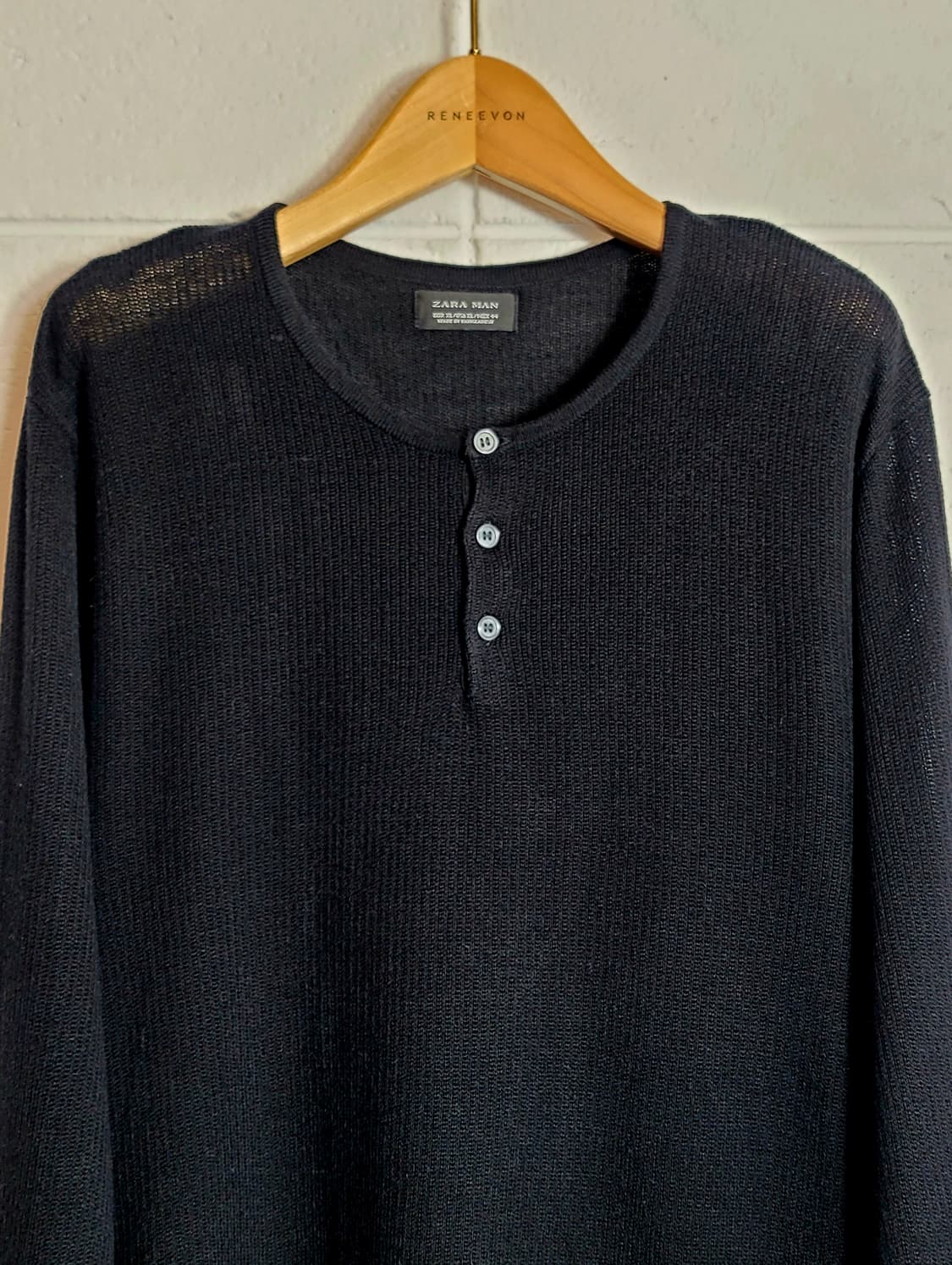 자라(ZARA MAN) 롱슬리브 니트 티셔츠 판매 상품이미지3
