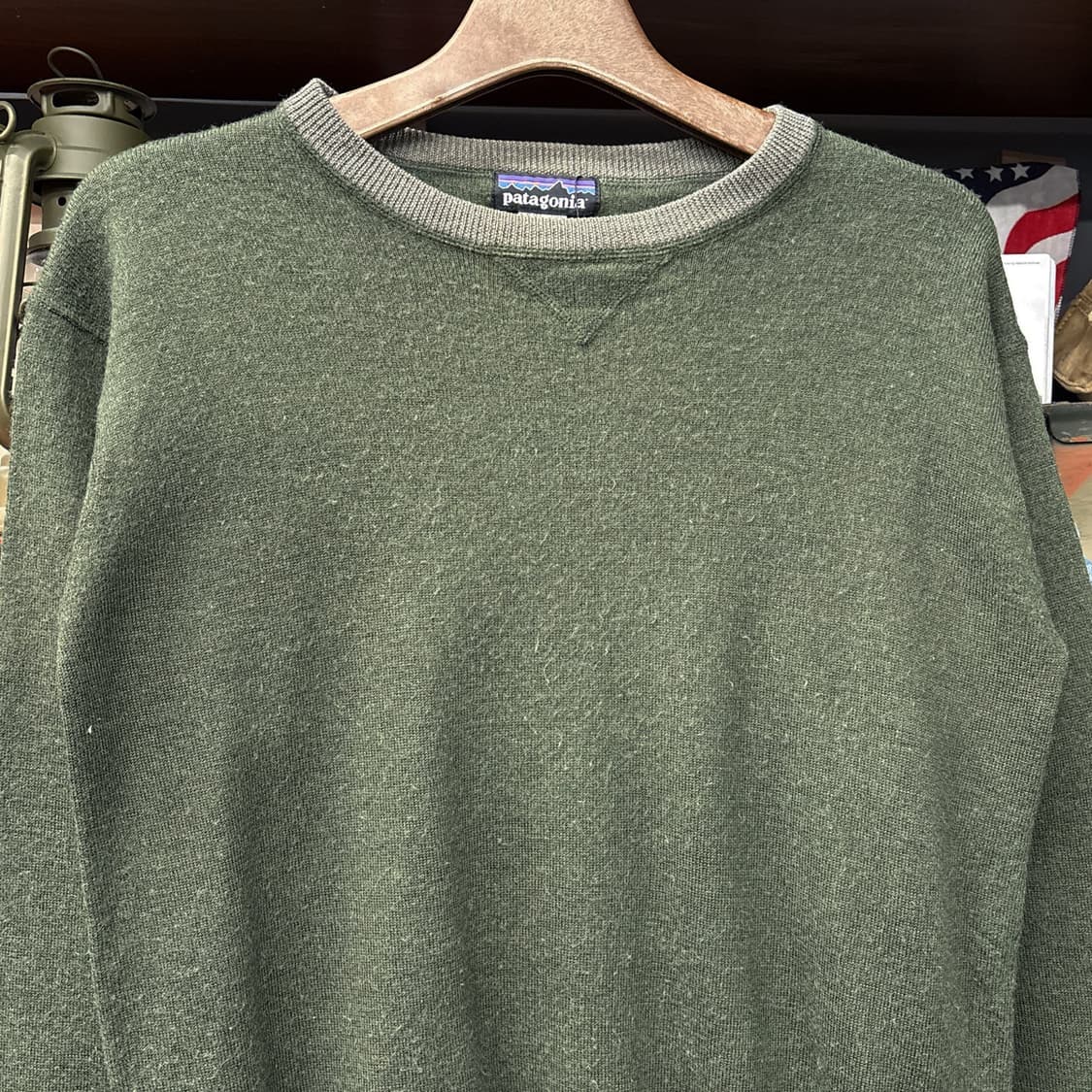 파타고니아 메리노울 코만도 니트 플리스 스웻셔츠 올리브 N885 상품이미지3