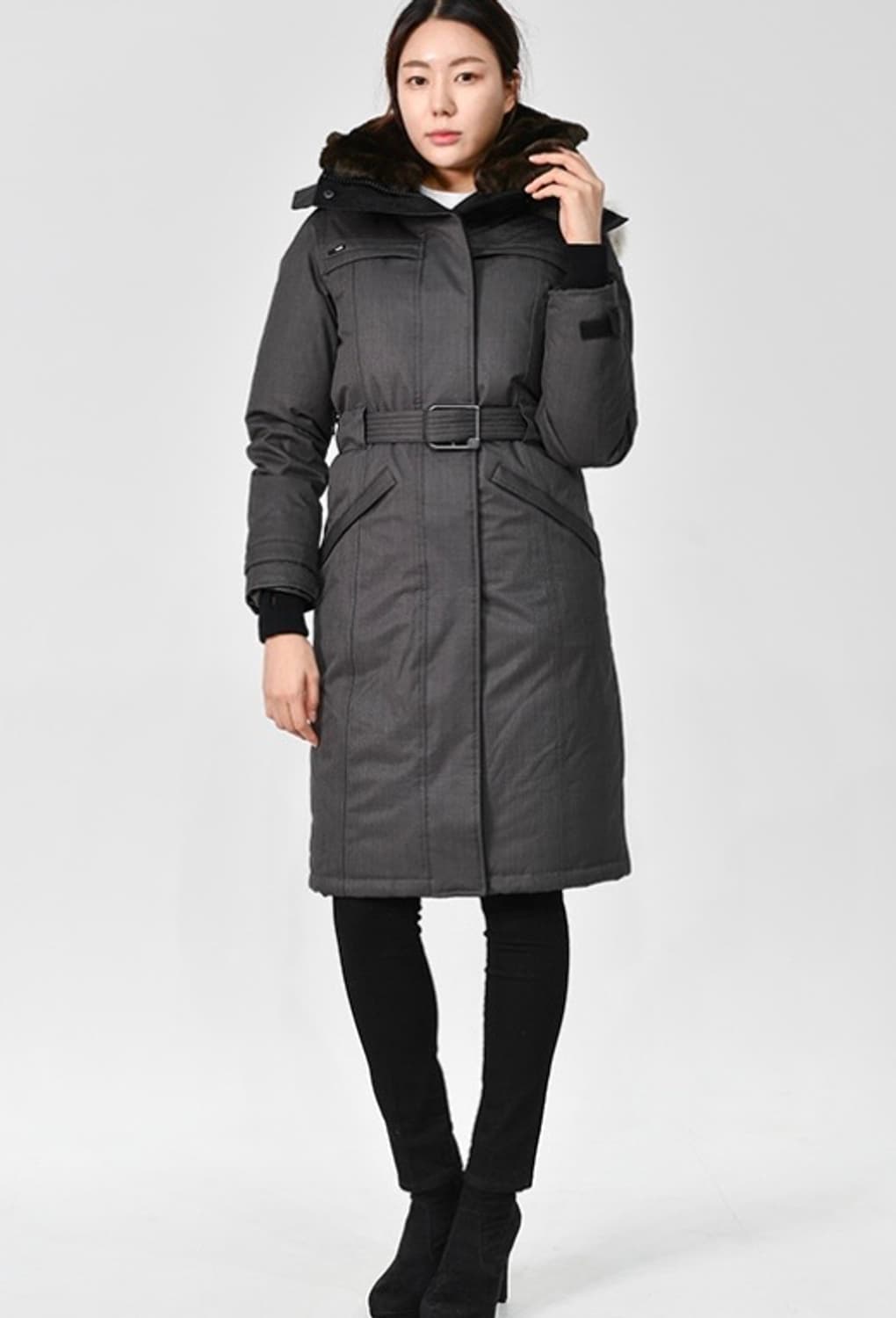 노비스 쉬라 스틸 그레이 롱패딩 상품이미지1