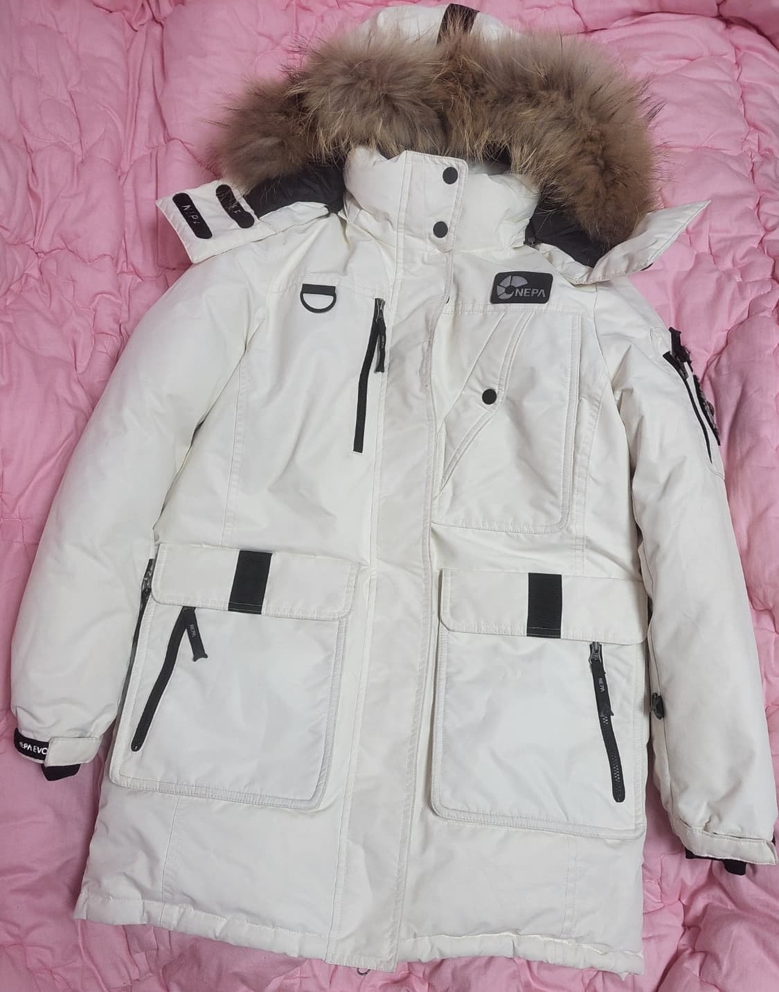 급처상태양호!네파 알라스카 유틸리티다운오리털 전지현 패딩 스톤아일랜드느낌 상품이미지3