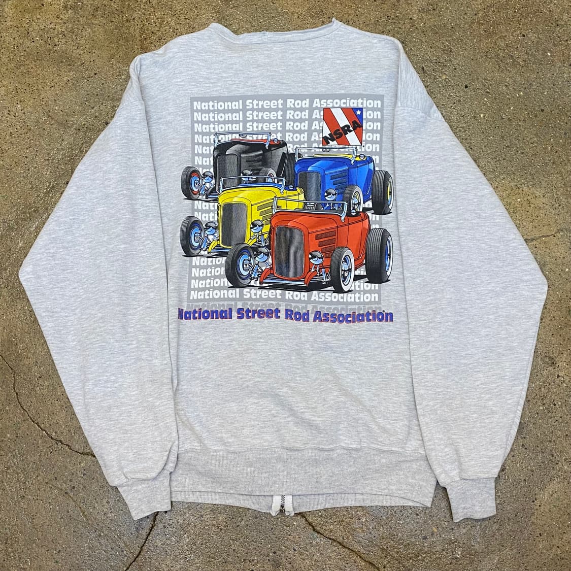 USA미국 빈티지 National Street Rod 집업 회색 모토  상품이미지3