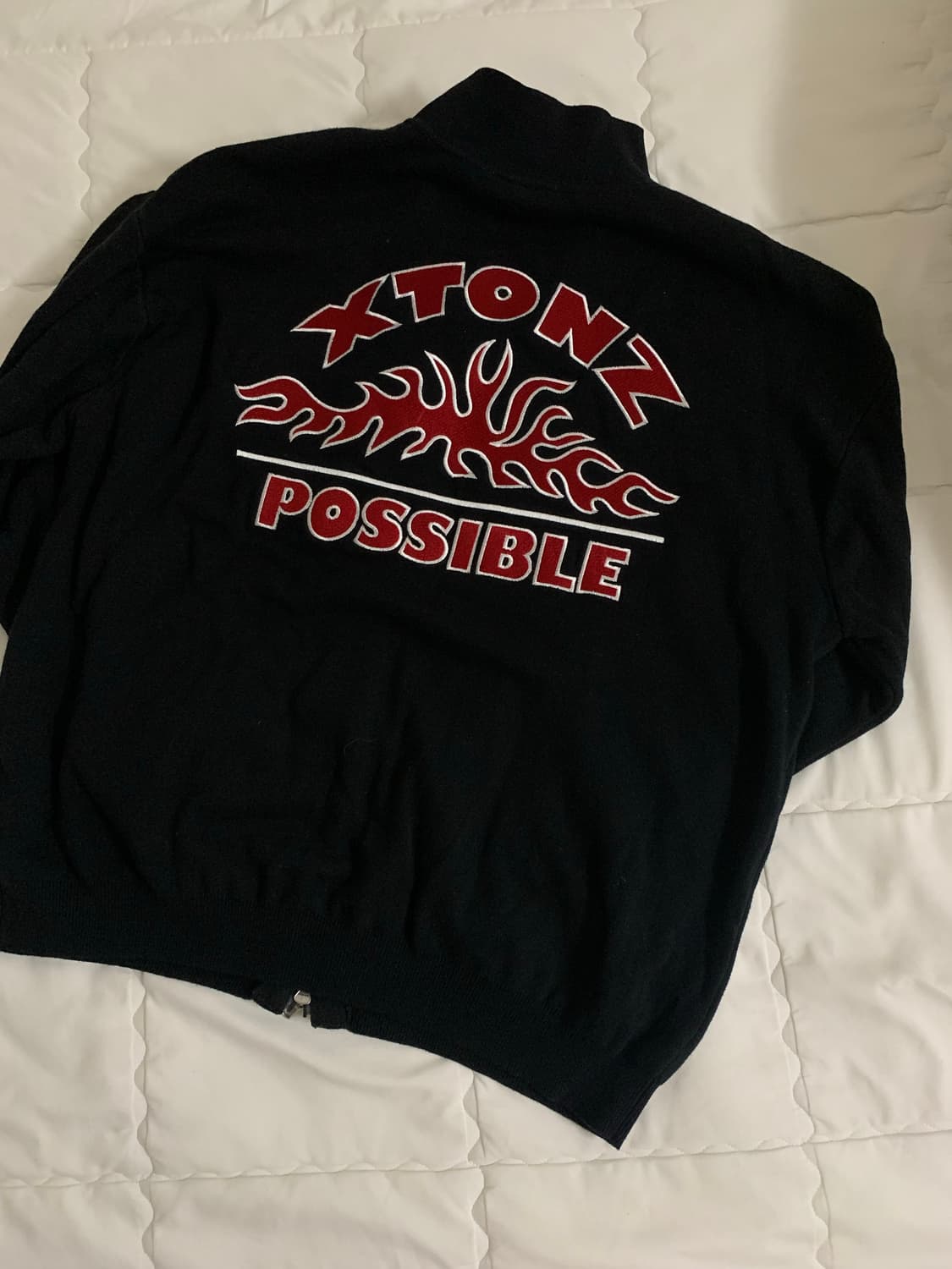 엑스톤즈 니트 집업 상품이미지3